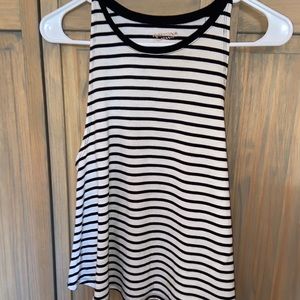 Black and White Striped Tank